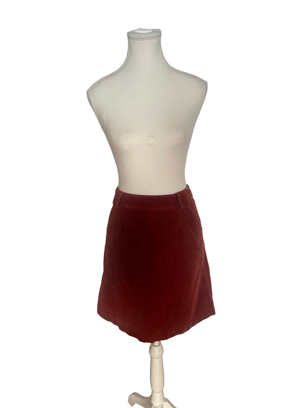 Peruvian Connection Rust Corduroy Skirt